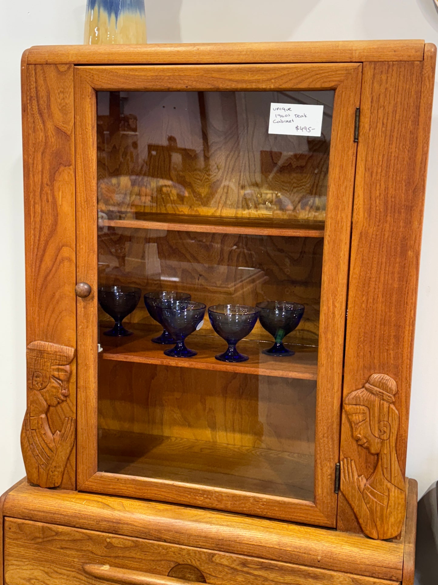 1960s Teak Sideboard Display Hutch