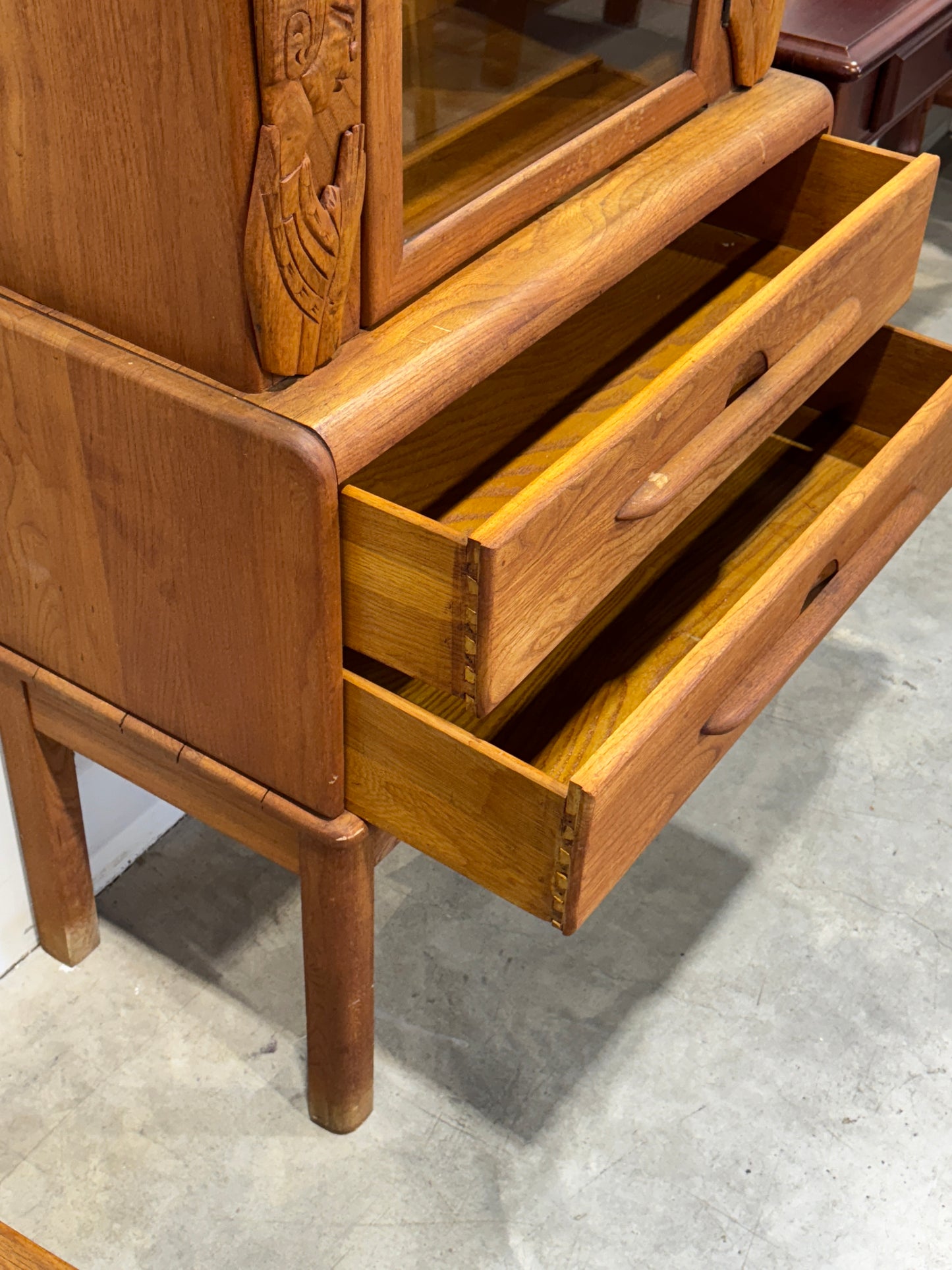 1960s Teak Sideboard Display Hutch