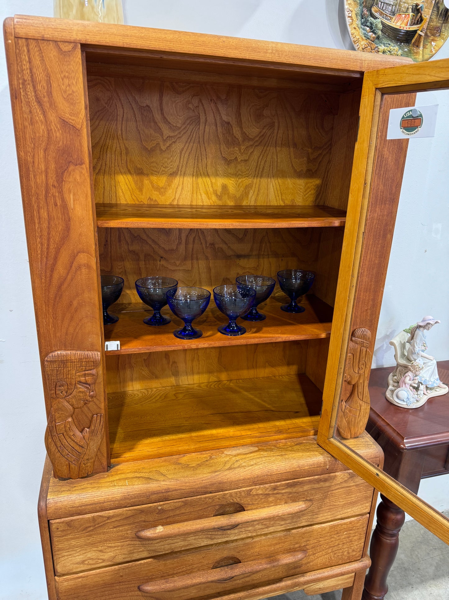 1960s Teak Sideboard Display Hutch