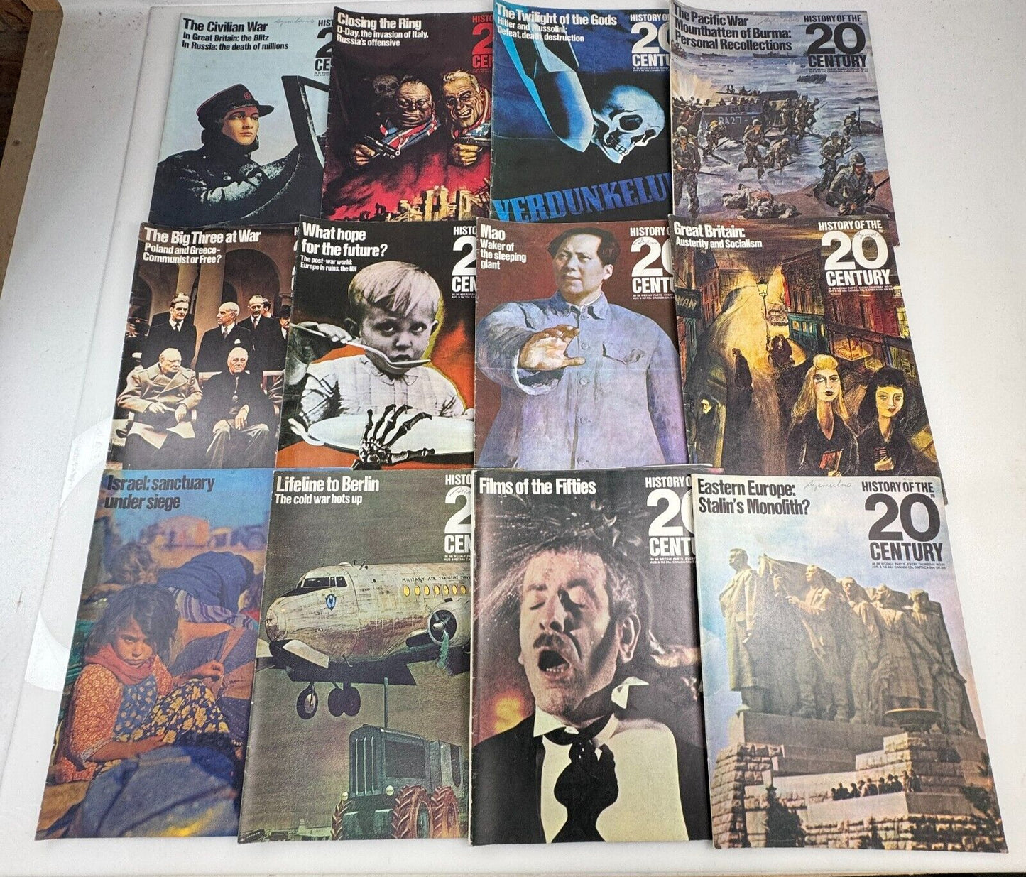 12x Vintage History Of The 20th Century Magazine military & world events 1980s