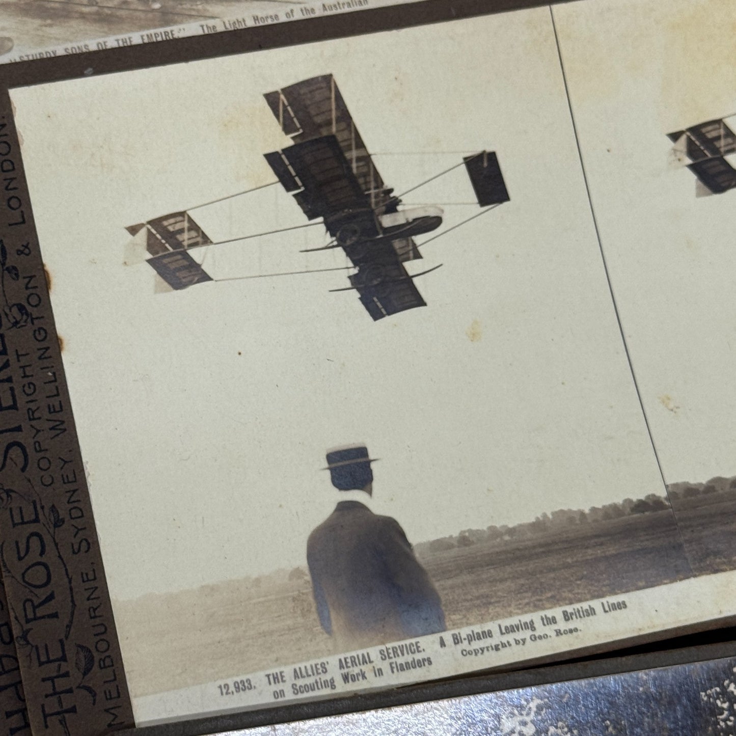 1910s Rose Stereographs - Old Photographs - Boxed Lot - Australian Military WWI