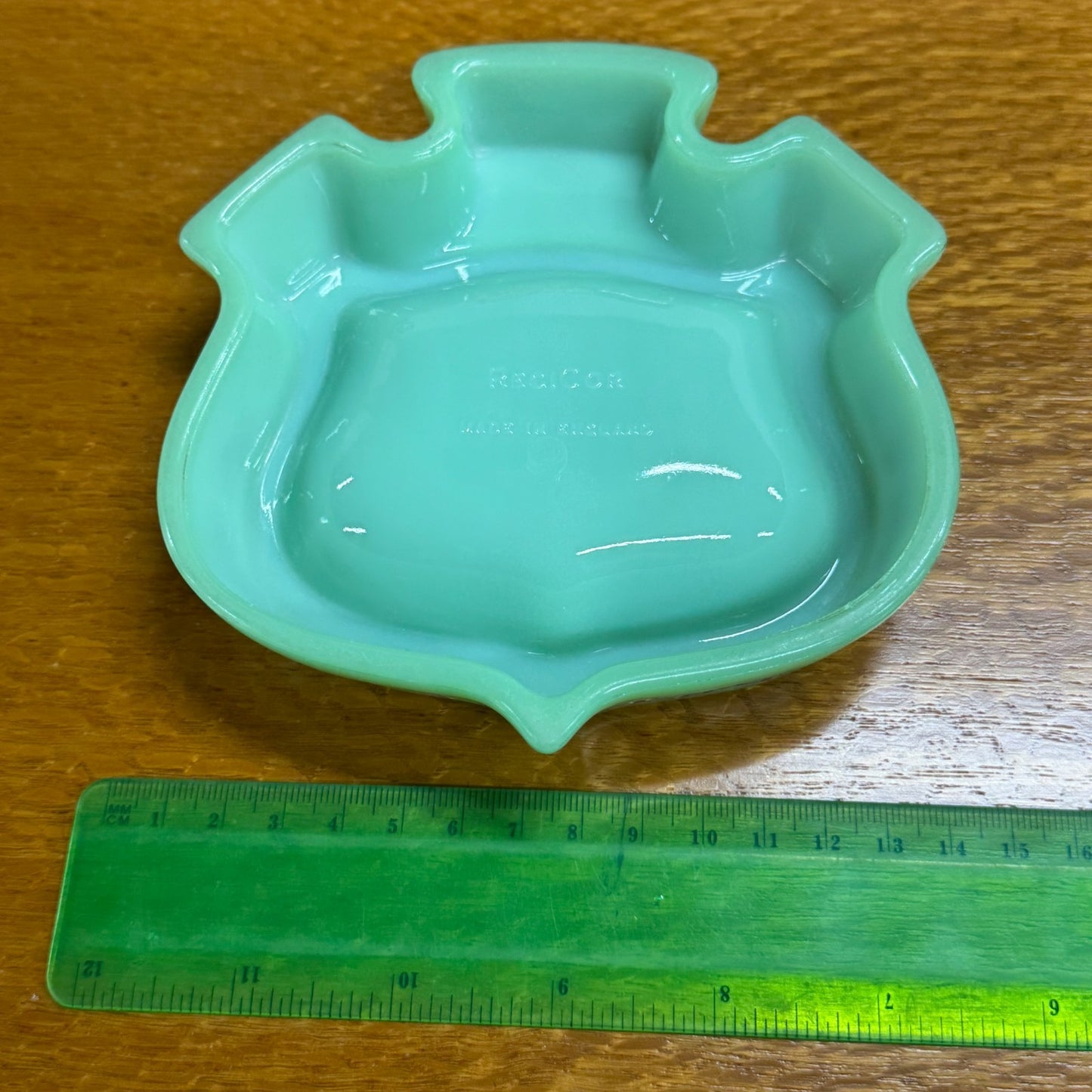 1960s CANADA DRY 'Sparkling Drinks' - Advertising Ashtray - Green Milk Glass -