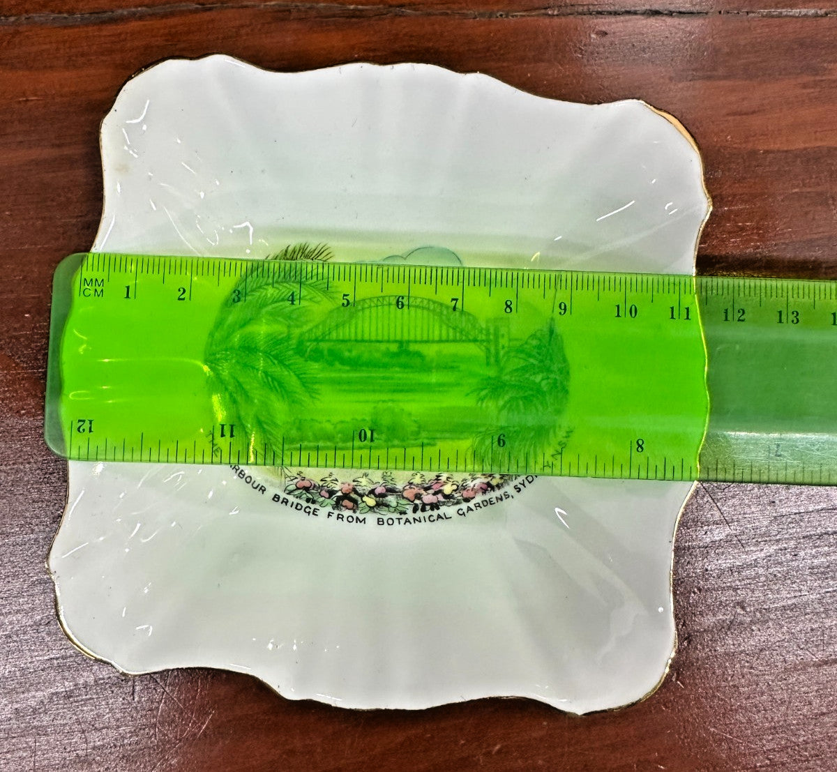 1930s View Ware Souvenir Vintage Pin Dish - Harbour Bridge, Sydney Australia.