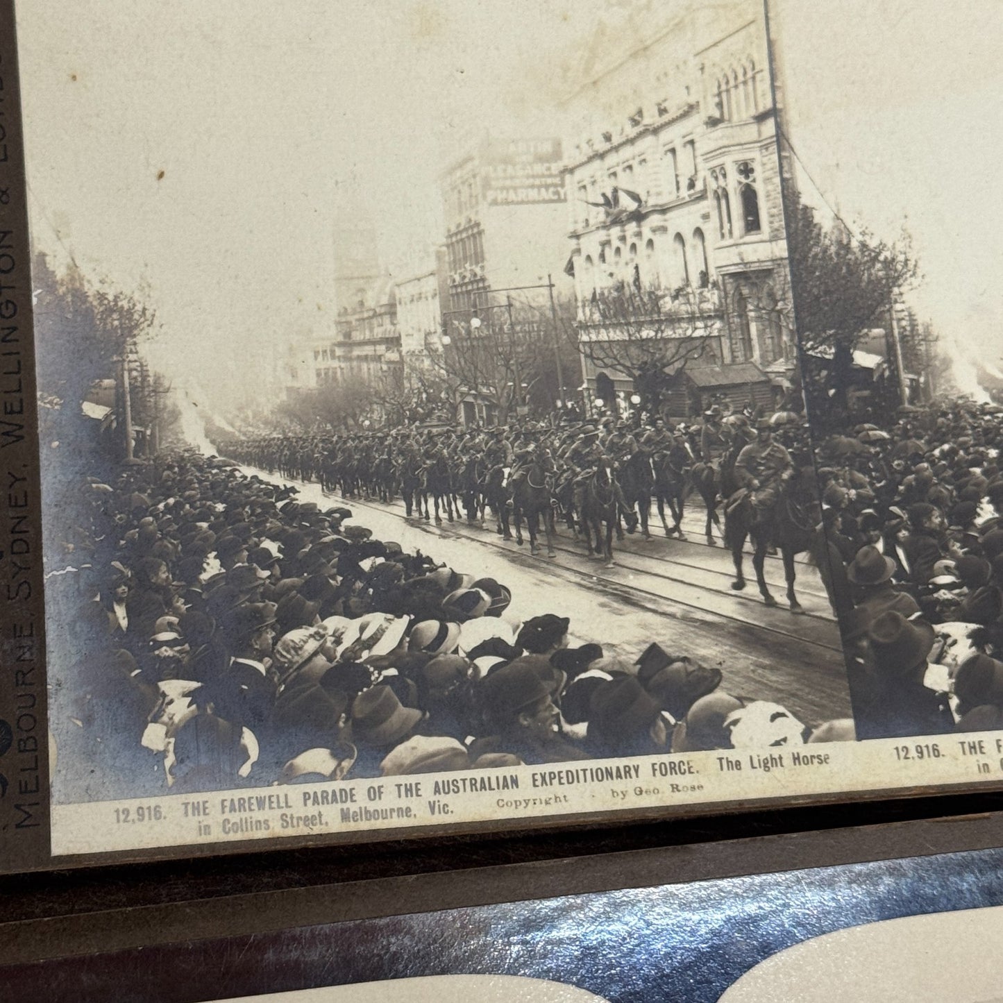 1910s Rose Stereographs - Old Photographs - Boxed Lot - Australian Military WWI