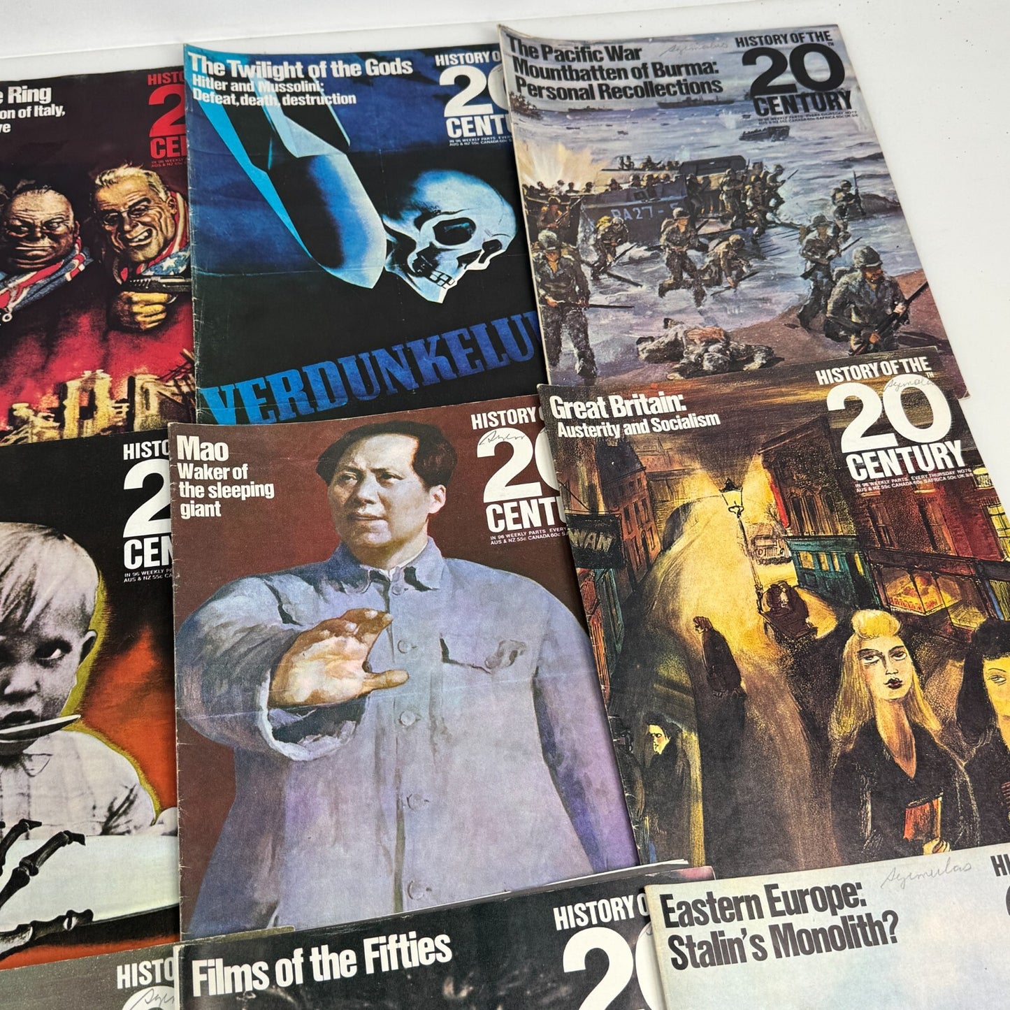 12x Vintage History Of The 20th Century Magazine military & world events 1980s