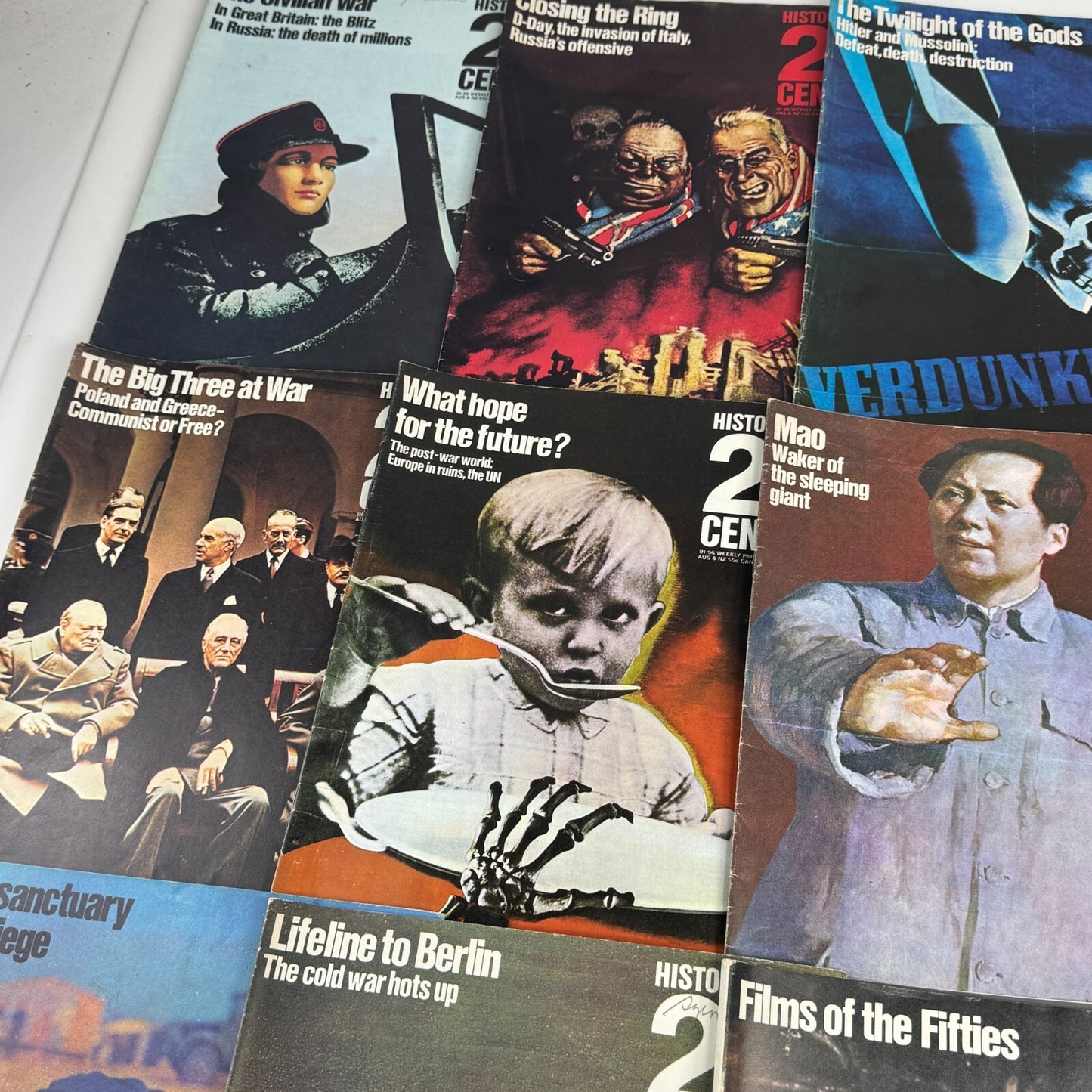 12x Vintage History Of The 20th Century Magazine military & world events 1980s