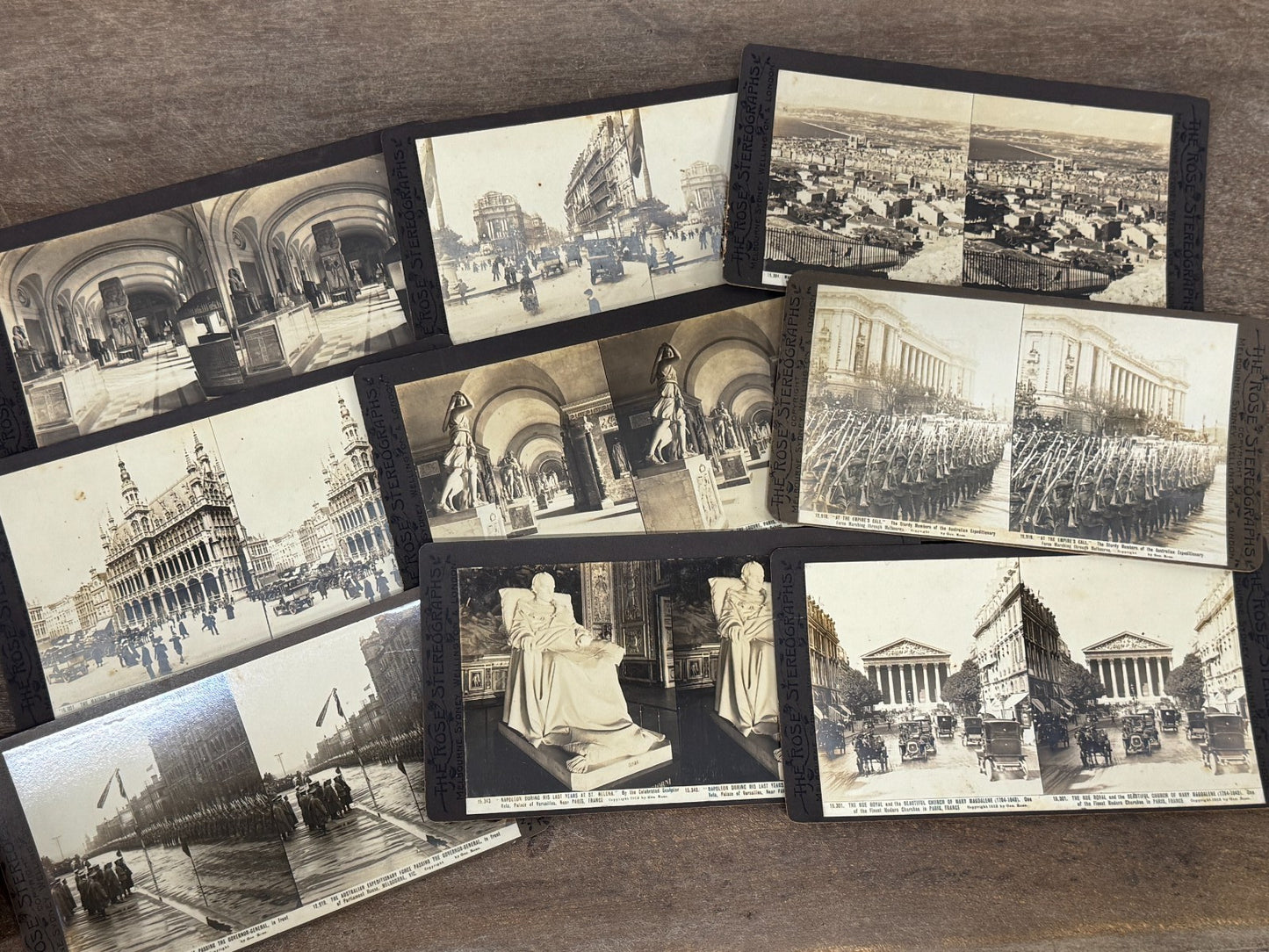 1910s Rose Stereographs - Old Photographs - Boxed Lot - Australian Military WWI