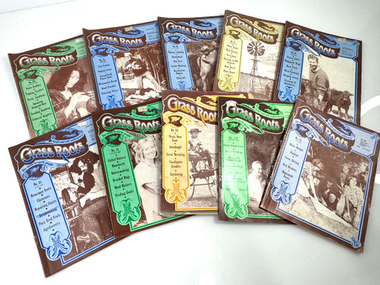 10 x Grass Roots Magazines Various Dates 1980s Self Sufficiency Farming